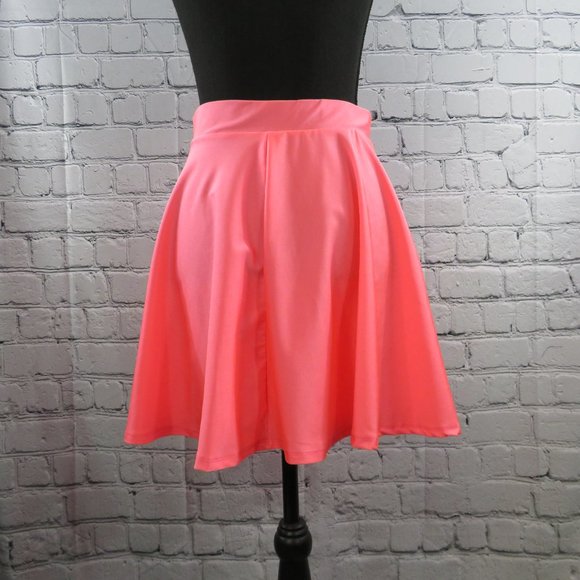 Women's Basic Pink Skater Skirt - Picture 4 of 4